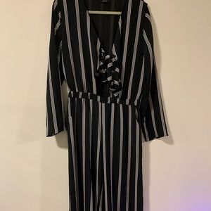 Black stripped jumpsuit
